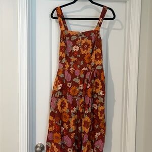 Princess Highway Floral Dress in Red and Orange